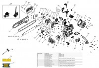 Dewalt DCMCST635N Type 1 XJ 18V Cordless Chainsaw Spare Parts